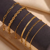 Blade Chain Figaro Chain Twists Chain Bracelet Gold Plated 316L Stainless Steel Jewelry Women's Hand Bracelets - Image 4