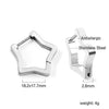 Geometric Square Star Heart U Shape Hoop Earrings For Women Men Golden Sliver Color Stainless Steel Retro Piercing - Image 14