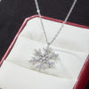 Shining Zircon Snowflake Shape Pendant Necklace for Ladies Simple Jewelry Christmas Wedding Party Accessories - Image 3