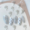 20PCS 3D Silver French Style Bow Metal Manicure Accessoire Nail Decoration Alloy Lacework Ribbon Nails Art Charms - Image 1