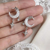 Earrings for Girls Asymmetrical Shining Star Moon Orecchini Donna Kolczyki - Image 1