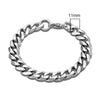 3-11mm Locomotive Men Punk Rock Stainless Steel Curb Cuban Link Chain Silver Color Bracelet For Women Biker Jewelry - Image 12