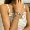 Five-Piece Resin Bead Bracelet Set with Round Charms and Elastic Bands - Image 25