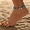 Bohemia Layered Beaded Anklet For Women Hollow Double Heart Charm Ankle Bracelet Summer Beach Vacation Foot Jewelry Gift - Image 9