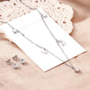 Flower Rose Jewelry Sets For Women Fairy Moon Stars Pineapple Pendant Necklace Earrings Romantic Office Accessories - Image 6