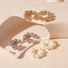 Non-Piercing C-Shaped Clip Earrings with Rounded Bead Accents - Image 4