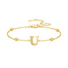 Silver Zircon Gold 26 Letter Bracelets For Woman Simple Jewelry Wedding Party GiftS Jewelry A - Image 19