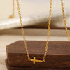 Stainless Steel Delicate Vintage Cross Pendant Necklace Simple Faith For Women Jewelry Daily Commuter With - Image 5