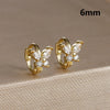 2PCS Simple Mini Butterfly Huggie Hoop Earrings 6MM 8MM Small Colorful Zircon Cartilage Earring Ear Bone Nail Piercing Jewelry - Image 23