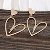 Vintage Hollow Metal Heart Pendant Earrings for Women European Punk Big Long Drop Earrings Wedding Party Golden Jewelry - Image 6