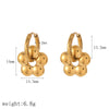 Colorful Small Flower Stainless Steel Charms Earring Gold Plated Circle Ear Buckle Hoop Earrings Jewelry for Women - Image 4