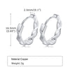 Simple Twisted Mobius Hoop Huggie Earrings for Men, Metal Geometrical Strip Earring Jewelry Gift to Him - Image 4