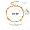 5Pcs Stackable Bracelets Women Stainless Steel Gold Plated Box/Paperclip/Beaded Link Chain Bracelet Jewelry - Image 12