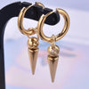 No Fade Different Length Pointed Cone Dangle Earring Stainless Steel Round Hoop Earrings For Women Men Jewelry Ear Piercing Gift - Image 35
