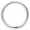 Clicker Hoop Body Jewelry with Slim Curved Profile in Gold-Tone or Silver-Tone - Image 8
