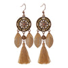 Retro Flower Hollow Round Earring for Women Geometric Gold Color Waterdrop Pendant Jewelry Ethnic Antique Jewelry - Image 15