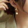 2 Sparkling Rhinestone Bow Imitation Pearl Tassel Earrings, Suitable for Women's Banquet Party Jewelry Gifts - Image 4