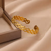 Classic Wrinkle Texture Openning Bangle Bracelet For Women Cuff Bracelet Stainless Steel Hand Ornament Punk Jewelry - Image 12