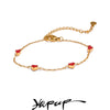 Double Side Enamel Heart Chain Chic Bracelet Bangle Gift Stainless Steel Charm Korean Golden Jewelry Women - Image 1