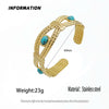heavy metal sapphire gold-plated stainless steel women's bracelet, and rust-free, couple bracelet - Image 4