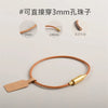 Handmade Simple Style Primary Color Cowhide Bracelet Stainless Steel Spring Buckle Accessories Gifts For Men Women - Image 1