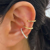 3pcs Simple C Shaped Rhinestone Earring Clip Set For Women Earring Dating Party Daily Wear Jewelry Gifts - Image 8