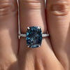 Big Oval Blue CZ Rings Women Temperament Elegant Female Accessories for Wedding Engagement Contracted Jewelry - Image 1