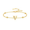 Silver Zircon Gold 26 Letter Bracelets For Woman Simple Jewelry Wedding Party GiftS Jewelry A - Image 20