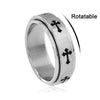 Rotatable Metal Cross Ring For Men Women Silver Color Stainless Steel Ring Punk Gothic Simple Accessories Christian Jewelry Gift - Image 7