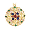 Rainbow Sun Happy Face Round Lemon Mushroom Charm Pendant, Gold Plated Zircon Necklace Bracelet Handmade Jewelry - Image 20
