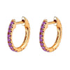 Crmya Gold Plated Drop Hoop Earrings For Women Piercing Purple CZ Zircon Women's Dangle Earrings Jewelry - Image 26