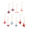 Kranich Earrings Origami Miniblings Bird Cranes Faltkunst Senbazuru Paper - Image 4
