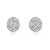 Silver CZ Pave Disc Jewelry Set Adjustable Earrings Necklace Bracelet Ring, Women Jewelry - Image 8