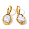 Stainless Steel Gold Plated Baroque Pearls Jewelry Set Wedding Party Necklace Ring Bracelet - Image 21