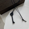 Metal Key Shaped Pendant Necklace For Women Girls Simple Long Wax Rope Sweater Chain Accessory Gifts - Image 8