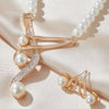 Geometric Pearl Earring Two Piece Necklace for Women Birthday Party Jewelry Gifts - Image 4