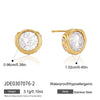 Ball Pendant Earrings Stainless Steel Gold Plated Jewelry Gift Ring Hoop Earrings For Women - Image 14