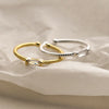 Silver Square Zircon Adjustable Rings For Women Engagement Jewelry Jewellery Argent - Image 2