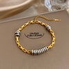 Heart Detail Necklace or Bangle in Two-Tone Stainless Steel Style - Image 20