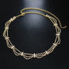 Bling Rhinestone Forehead Hair Chain Wedding Jewelry for Women Bohemian Multi Layer Crystal Wavy Headband Hair Accessories
