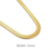 Stainless Steel Herringbone Necklace in 2 mm to 5 mm Widths and 40 cm to 50 cm Lengths - Image 8