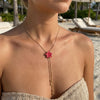 Enamel Flower Y-Shaped Necklace in Multiple Designs - Image 1