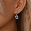 Women's Silver Snowflake Christmas Sparkling Zircon Winter Earrings Fit For Engagement Parties Jewelry - Image 2
