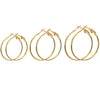 3 Pairs/Set Metal Hoop Earrings Set 20/30/40mm Big Round Circle Earrings For Women Gold Silver Plated Jewelry - Image 10