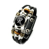 26 Letter A-Z Charms for Bracelets ID Name Friendship Black Braided Multilayer Punk Leather Bracelet Men Women Kids Family Gifts - Image 24