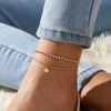 Layered Chain Anklet with Small Charm Details - Image 17