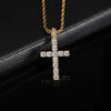 Cubic Zirconia Cross Pendant Necklace on Twisted Chain 60cm - Image 5