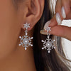 Sparkling Christmas Tree Snowflake Crystal Dangle Earrings for Women Dainty Holiday Rhinestone Earrings Party Jewelry Gifts - Image 9