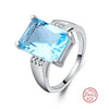 Purple/Blue/White/Yellow/Pink Zircon Rings For Women Silver Filled Multicolor Birthstone Wedding Ring - Image 5