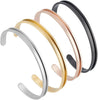 4Pcs 4 Colors C-Shaped Blank Cuff Bangles Sets Stainless Steel Grooved Cuff Bangles Open Blank Bracelet Hair Tie making kit - Image 7